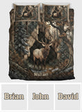 Perfect Gift For Hunting Lovers - Personalized Hunting Quilt Set