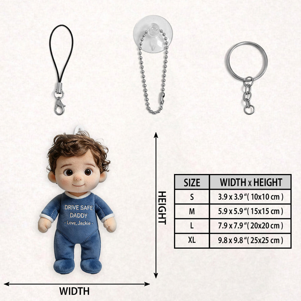Perfect Father's Day Gift - Personalized Father Plush Keychain
