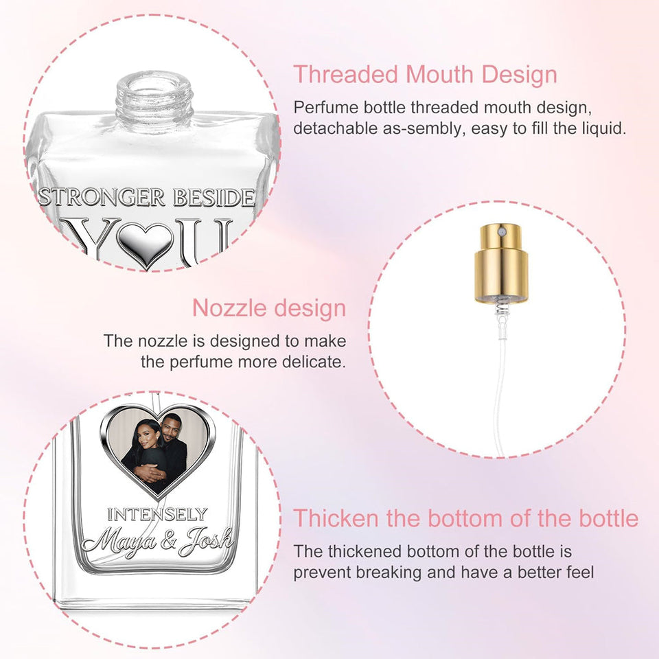 Stronger Beside You Intensely - Personalized Couple Refillable Perfume Bottle