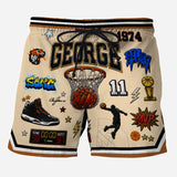 Love Playing Basketball - Personalized Basketball Men Shorts