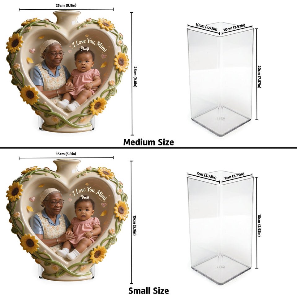 Custom Flower Vase, Grandma's Garden, Mother's Day Gift - Personalized Grandma Acrylic Pot