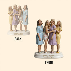 Custom African American Grandma and Daughters Any Photo - Forever Linked Together Custom Black Queen Acrylic Plaque Keepsake Home Living Room Decor Display