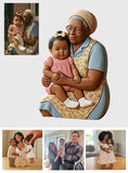 Custom Family Puzzle Piece - Personalized Grandma Shaped Wooden Puzzle