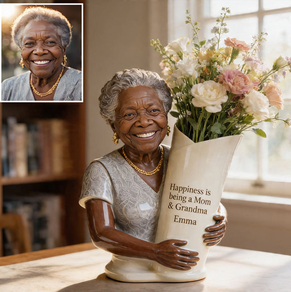 Flower Bouquet Vase - Personalized Grandma Acrylic Flower Vase