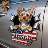 Peeking Pets - Personalized Dog Decal Full
