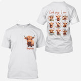 God Says I Am - Personalized Highland Cow All Over Shirt