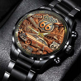 Vintage Route 66 - Personalized Muscle Car Hand Watch