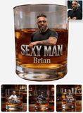 Custom From Photo - Personalized Father Whiskey Decanter Set