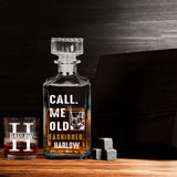 Whiskey Lover Gift - Personalized Father Whiskey Decanter Set