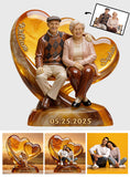 Romantic Love Upload Photo & Preview Instantly - Personalized Couple Custom Shaped Acrylic Plaque