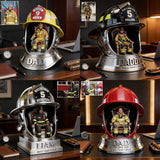 Firefighter Dad - Personalized Firefighter Custom Shaped Acrylic Plaque