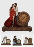 I Will Love You Until The End Of Time - Personalized Couple Desk Clock Plaque