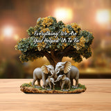 Everything I Am You Helped Me To Be - Personalized Mother Custom Shaped Acrylic Plaque
