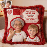 Hug This Pillow - Personalized Long Distance Premium Faux Fur Pillow