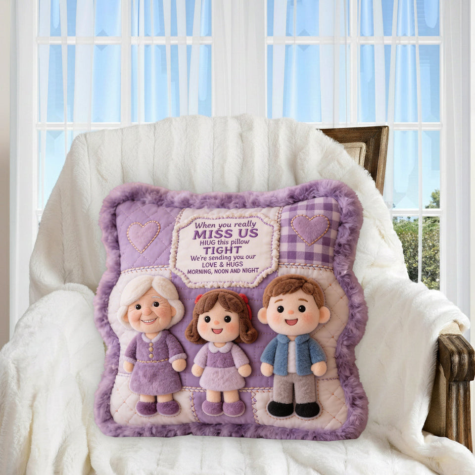 Hug This Pillow - Personalized Long Distance Premium Faux Fur Pillow