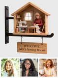 Sewing Room Miniature Sign - Personalized Sewing Wooden Wall Mount Sign