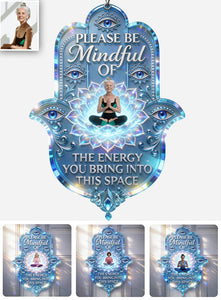 Yoga Lovers, Hamsa Hand - Personalized Yoga Acrylic Sign