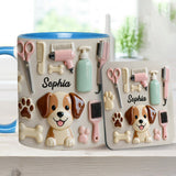 Best Dog Groomer - Personalized Dog Groomer Accent Mug & Coaster