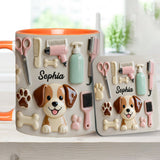 Best Dog Groomer - Personalized Dog Groomer Accent Mug & Coaster