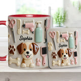 Best Dog Groomer - Personalized Dog Groomer Accent Mug & Coaster