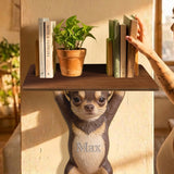 Pet Lifted Home Accent - Personalized Dog Wooden Floating Shelf