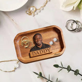 Dad Papa Everything Tray — From Real Photo - Personalized Father Catch-All Tray