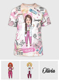 I Love What I Do - Personalized Nurse All Over Shirt