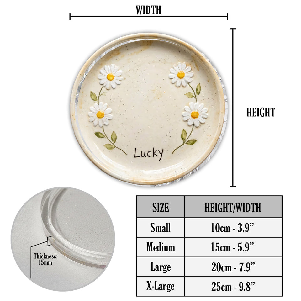 Daisy Garden - Personalized Dog Tray & Plaque Set