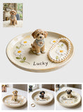 Daisy Garden - Personalized Dog Tray & Plaque Set
