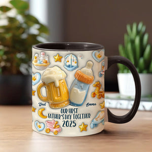 Our First Father's Day Together - Personalized Father Accent Mug