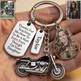 BIKER DAD - Personalized Biker Keychain With Charms