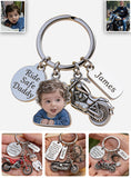 BIKER DAD - Personalized Biker Keychain With Charms