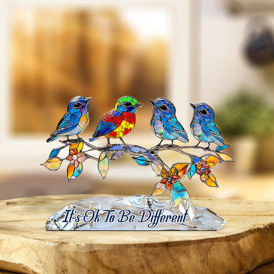 C'est normal d'être différent - Plaque acrylique personnalisée de sensibilisation à l'autisme