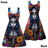 Till Death Do Us Part - Personalized Skull Hawaiian Shirt & Sleeveless Dress