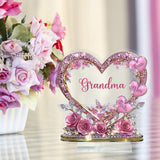 Grandma's Mom's Sweethearts - Personalized Grandma Custom Shaped Acrylic Plaque