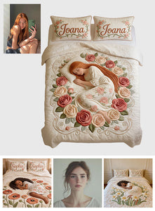 Birthmonth Flower Dream - Personalized Birth Month Flower Quilt Set