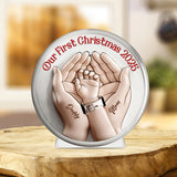 Our First Christmas Newborn Hospital Bracelet - Personalized Newborn Custom Shaped Acrylic Plaque