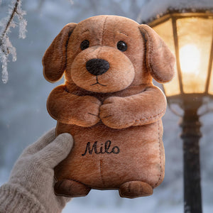 Love Dog - Personalized Dog Hot Water Bottle With Cover