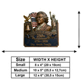 Happy Anniversary - Personalized Patriot Wooden Wall Mount Sign