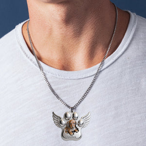 In Loving Memory - Personalized Memorial Custom Shaped Pendant Necklace