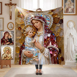 The Queen Of Heaven - Personalized Christian Blanket