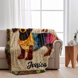 Life Is Better With Dogs - Personalized Dachshund Blanket