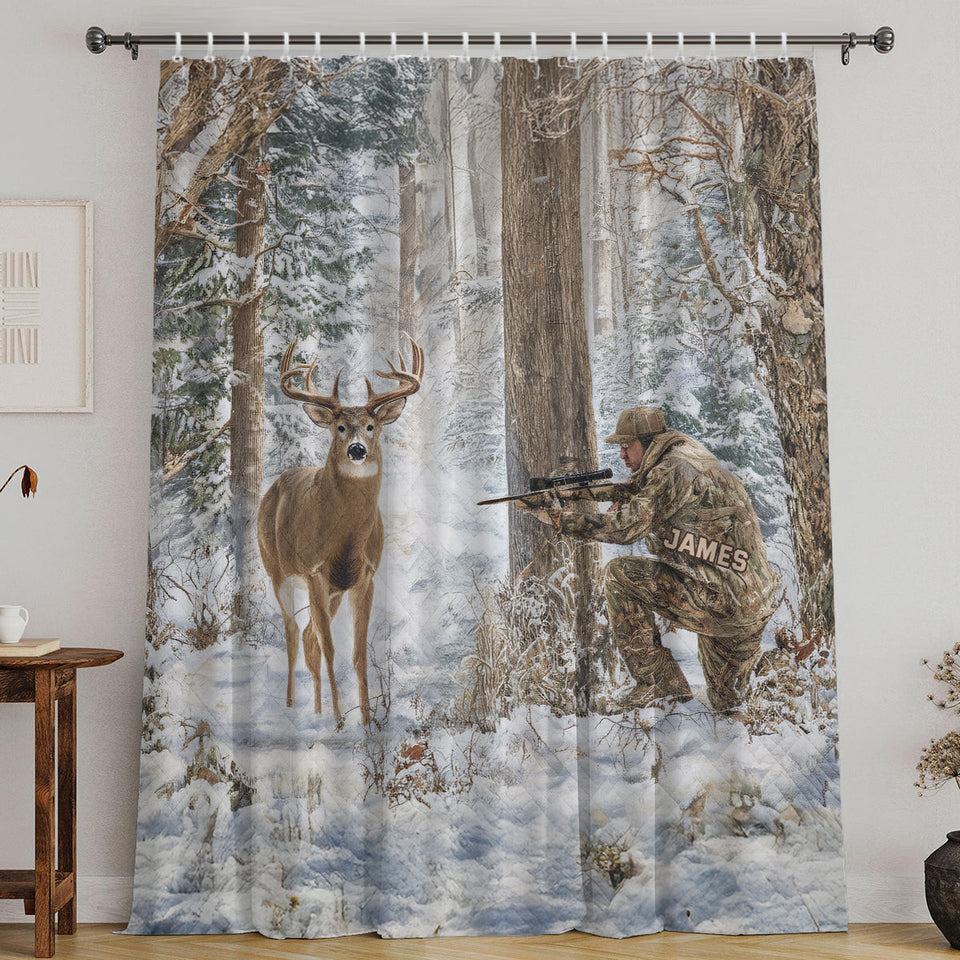 Love Hunting - Personalized Hunting Blackout Window Curtain/ Drapes Set