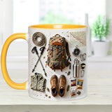 Love Hiking - Personalized Hiking Accent Mug & Coaster
