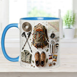 Love Hiking - Personalized Hiking Accent Mug & Coaster