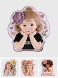 Birth Flower - Personalized Kid Faux Fur Shaped Pillow