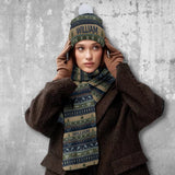 Fishing - Personalized Fishing Knitted Beanie Hat and Scarf Set