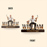 Custom Any Photo Whiskey & Cigar - Personalized Whisky Custom Shaped Acrylic Plaque