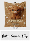 Just A Girl Who Loves Highland Cows - Personalized Highland Cow Blanket