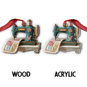 Vintage Sewing Machine - Personalized Sewing Ornament